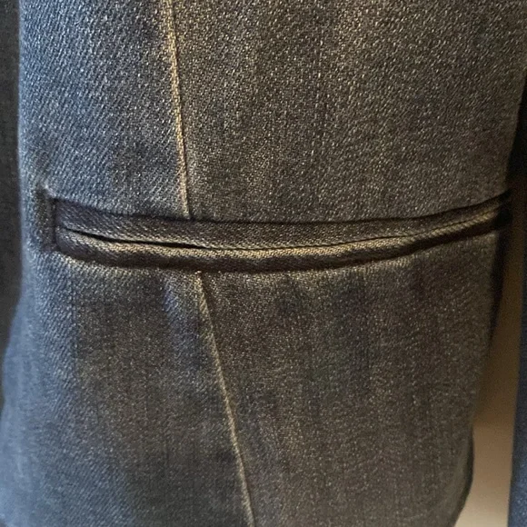 INC International Concepts Dark Blue Denim Blazer - Picture 7 of 10